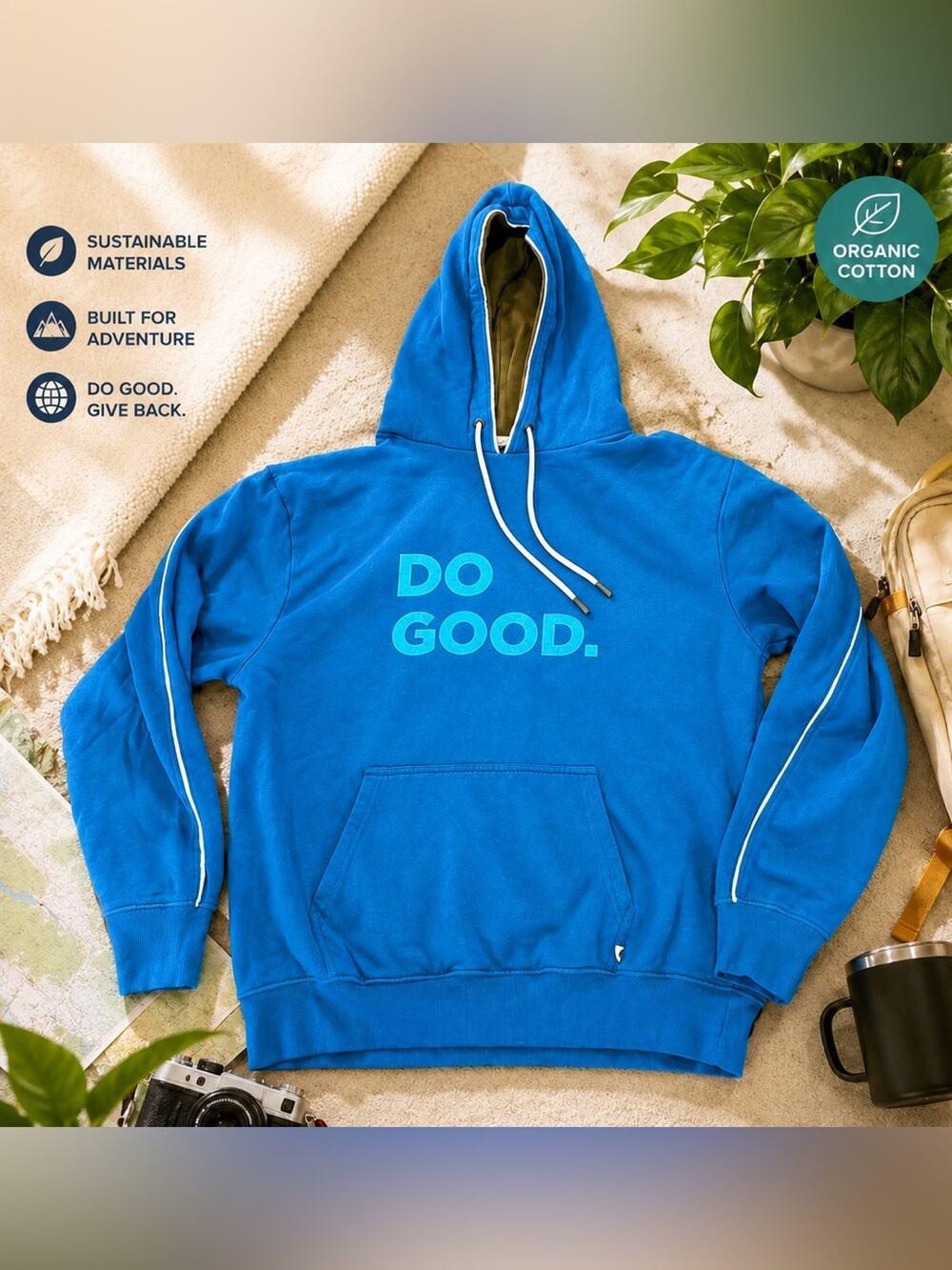 Cotopaxi Do Good Blue Pullover Hoodie Size Large